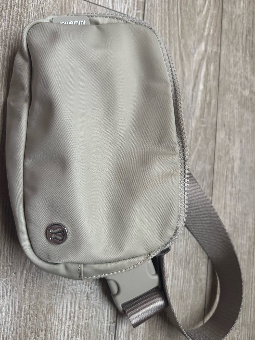 lululemon athletica small crossbody pouch in light gray